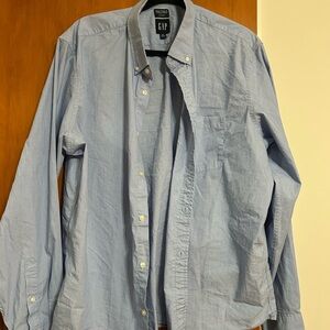 GAP Sky Blue Untucked Fit Shirt